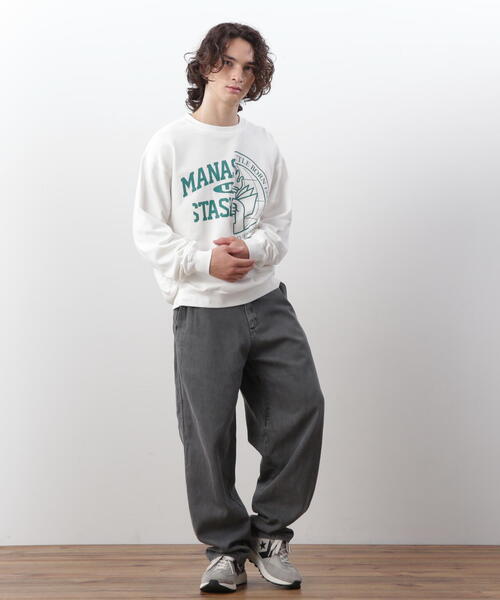 MANASTASH（マナスタッシュ）の「MANASTASH/マナスタッシュ　CiTee SWEAT COLLEGIATE/シティースウェット（スウェット・メンズ・ブラック/その他17/ホワイト・M/S/L/XL）」の6枚目の写真