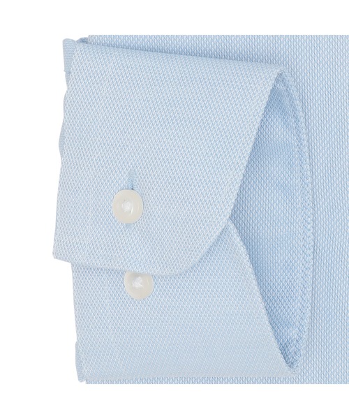 TOKYO SHIRTS(トウキョウシャツ)の「超形態安定ノーアイロン ワイド 長袖ビジネスワイシャツ(大きいサイズ・長いサイズ)(ビジネスシャツ・メンズ・ブルー・首回り39cm-裄丈88cm/首回り41cm-裄丈90cm/首回り42cm-裄丈90cm/首回り43cm-裄丈90cm/首回り45cm-裄丈82cm/首回り45cm-裄丈86cm/首回り45cm-裄丈90cm/首回り47cm-裄丈86cm/首回り47cm-裄丈90cm)」の3枚目の写真