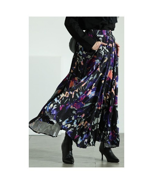 Sawa a la mode（サワアラモード）の「スプラッシュ柄フレアスカート（スカート・レディース・パープル・FREE）」の18枚目の写真