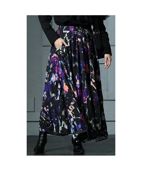 Sawa a la mode（サワアラモード）の「スプラッシュ柄フレアスカート（スカート・レディース・パープル・FREE）」の19枚目の写真