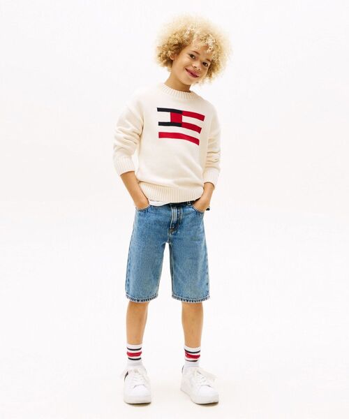 TOMMY HILFIGER(トミーヒルフィガー)の「BOYS フラッグセーター(ニット/セーター・キッズ・ホワイト・130cm/140cm/150cm/160cm)」の3枚目の写真