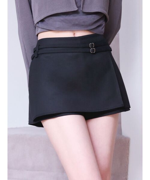 EATME（イートミー）の「ダブルベルトスコート（その他パンツ・レディース・ブラック/グレー/ブルー・SMALL/MEDIUM）」の2枚目の写真