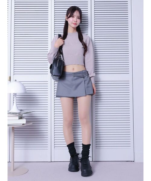 EATME（イートミー）の「ダブルベルトスコート（その他パンツ・レディース・ブラック/グレー/ブルー・SMALL/MEDIUM）」の6枚目の写真