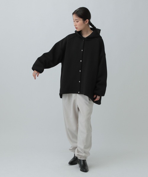 【新品タグ付き完売品】　LEPSIM ドロストフーディブルゾン　ブラック LEPSIM ドロストフーディーブルゾン ブラック BIGカラーZIP