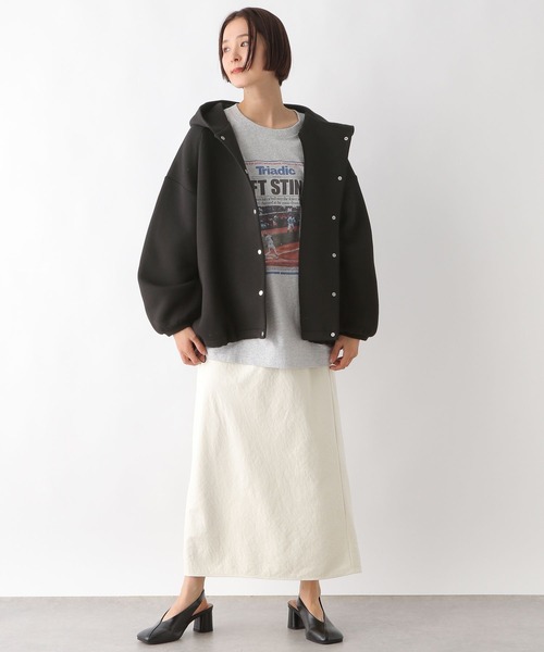 【新品タグ付き完売品】　LEPSIM ドロストフーディブルゾン　ブラック LEPSIM｜フェイクレザードロストブルゾン | Rakuten Fashion