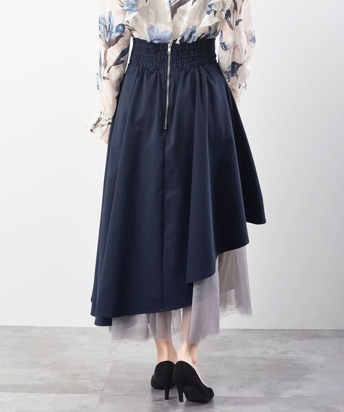 チュール切替アシンメトリーロングスカート(スカート)|rps チュール切替アシンメトリーロングスカート(スカート)|rps