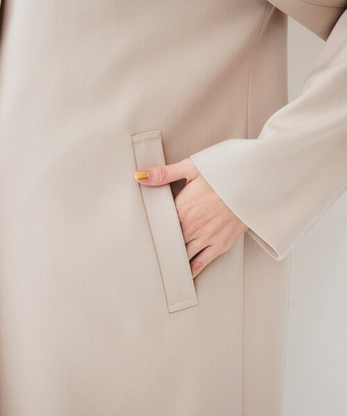 UNTITLED（アンタイトル）の「ダブルクロス ノーカラーコート（ノーカラーコート・レディース・ネイビー/ライトベージュ・04/46/48/50/42/00/01/02/03/44）」の18枚目の写真