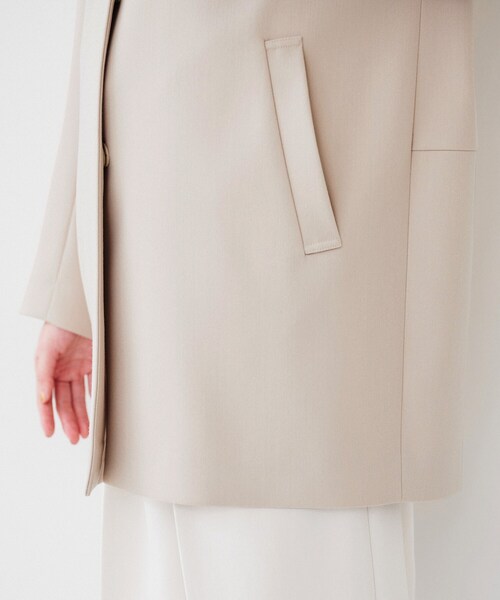 UNTITLED（アンタイトル）の「ダブルクロス ノーカラーコート（ノーカラーコート・レディース・ネイビー/ライトベージュ・04/46/48/50/42/00/01/02/03/44）」の19枚目の写真