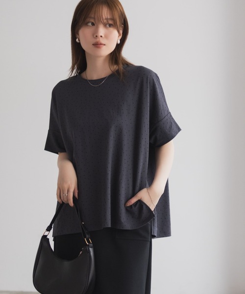 NAVY(ネイビー)の「nAvy SARARI ドルマンTシャツ(Tシャツ/カットソー・レディース・オレンジ/ライトベージュ/グレー系その他/モカ・L/M)」の21枚目の写真