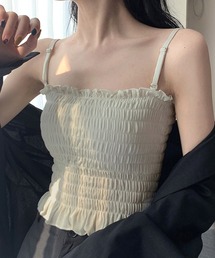 ALTROSE（アルトローズ）の「カップ付き　ブラトップ　シャーリングⅡ（キャミソール）」