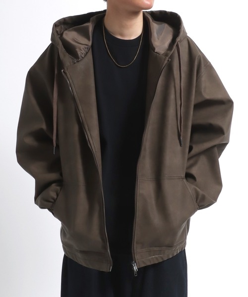 本皮パーカーメンズブルゾン 楽天市場】【送料無料】 ブルゾン メンズ レザージャケット メンズ