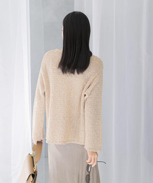 URBAN RESEARCH ROSSO WOMEN(アーバンリサーチ ロッソ)の「透かし編みラメニット(ニット/セーター・レディース・ベージュ/ミント・FREE)」の9枚目の写真