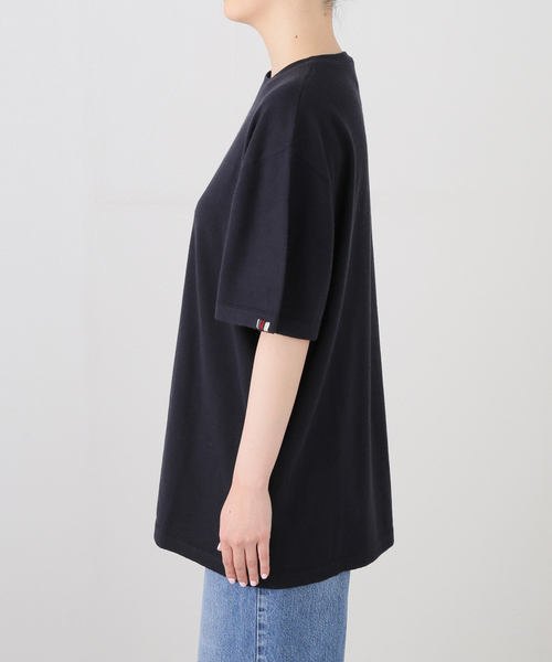 extreme cashmere x グレー半袖ニット extreme cashmere(エクストリーム カシミア) |キューバ - グレー