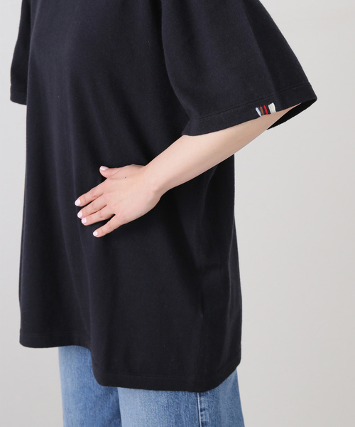 extreme cashmere x グレー半袖ニット extreme cashmere(エクストリーム カシミア) |キューバ - グレー