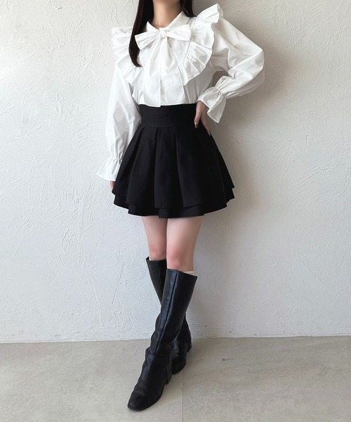 apres jour(アプレジュール)の「フリルメローリボンボウタイブラウス(シャツ/ブラウス・レディース・ホワイト系その他2/ホワイト・フリー/X-LARGE)」の5枚目の写真
