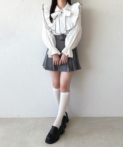 apres jour(アプレジュール)の「フリルメローリボンボウタイブラウス(シャツ/ブラウス・レディース・ホワイト系その他2/ホワイト・フリー/X-LARGE)」の10枚目の写真