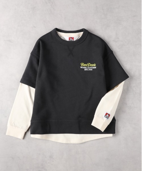 BEN DAVIS(ベンデイビス)の「BEN DAVIS(ベンデイビス)レイヤード長袖Tシャツ(その他トップス・キッズ・ダークグレー/グレー・130/140/150/160)」の6枚目の写真
