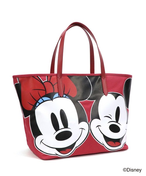 Disney(ディズニー)の「【 Disney / ディズニー 】 ミッキーマウス & ミニーマウス キャンバストート 大(トートバッグ・レディース・ブラック/レッド/イエロー・FREE)」の5枚目の写真