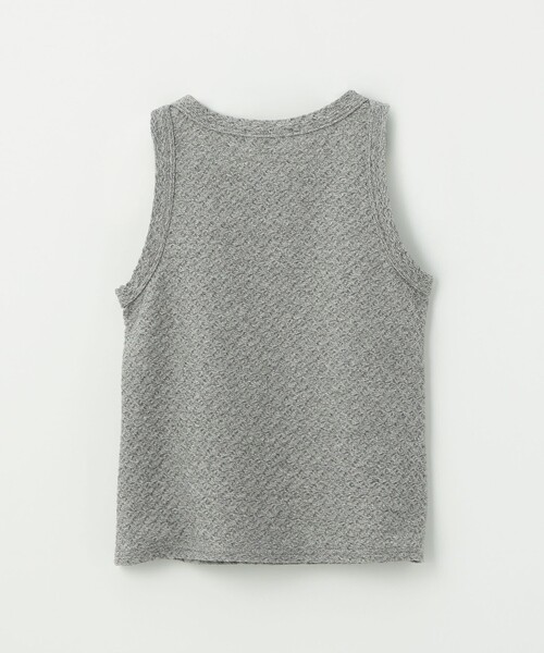 EMMEL REFINES（エメルリファインズ）の「＜EMMEL REFINES＞EM シャーリング ジャカード タンクトップ（タンクトップ・レディース・ダークグレー/ホワイト・FREE）」の7枚目の写真