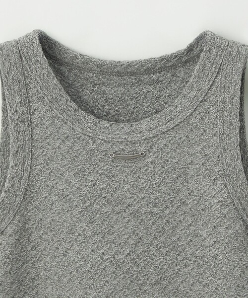 EMMEL REFINES（エメルリファインズ）の「＜EMMEL REFINES＞EM シャーリング ジャカード タンクトップ（タンクトップ・レディース・ダークグレー/ホワイト・FREE）」の8枚目の写真