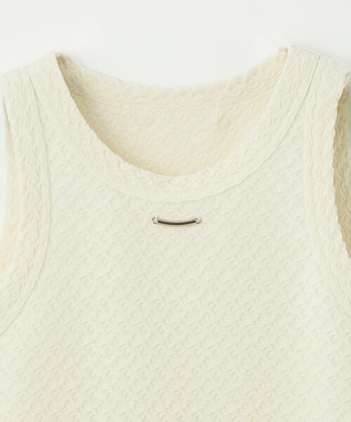 EMMEL REFINES（エメルリファインズ）の「＜EMMEL REFINES＞EM シャーリング ジャカード タンクトップ（タンクトップ・レディース・ダークグレー/ホワイト・FREE）」の13枚目の写真