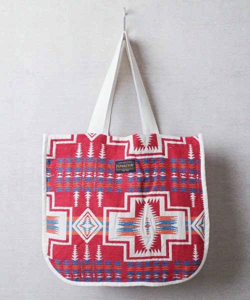 PENDLETON(ペンドルトン)の「【PE2】【PENDLETON/ペンドルトン】JAQUARD TOTE ジャガード トートバッグ(トートバッグ・レディース・レッド/チャコールグレー・FREE)」の2枚目の写真