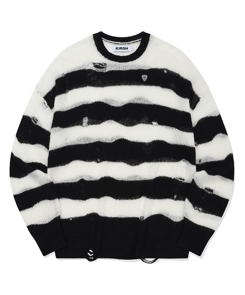 KIRSH PICK WAPPEN DAMAGE STRIPE KNIT キルシー ピック