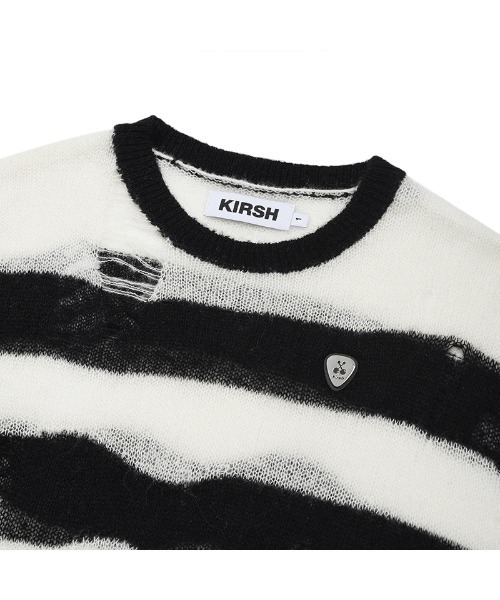 KIRSH PICK WAPPEN DAMAGE STRIPE KNIT キルシー ピック
