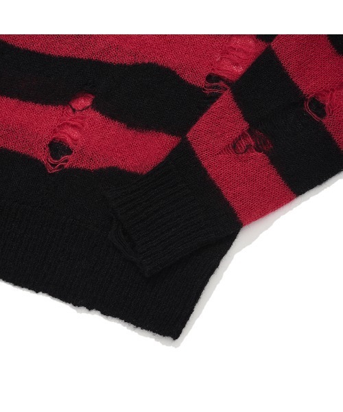 ニット セーター KIRSH PICK WAPPEN DAMAGE STRIPE KNIT キルシー ピック ワッペン ダメージ ストライプ ニット セール】KIRSH MIDDLE CHERRY TWIST V-NECK KNIT/キルシーミドル