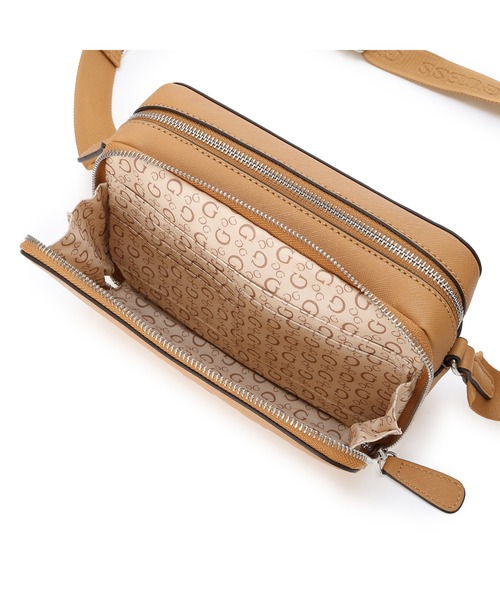 Guess（ゲス）の「HADDINGTON Mini Double Zip Crossbody クロスボディバッグ（ショルダーバッグ・レディース・ライトブルー/ブラック/ライトグリーン/キャメル・ONE SIZE）」の11枚目の写真