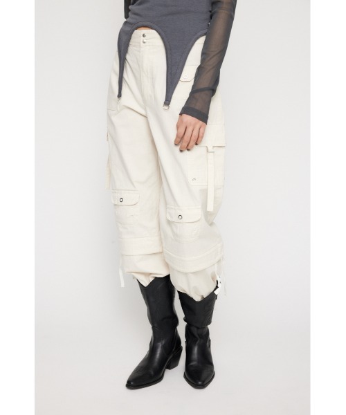 LAGUA GEM(ラグアジェム)の「2WAY POCKET MILITARY パンツ(カーゴパンツ・レディース・アイボリー/ライトブルー/チャコールグレー・X-SMALL/SMALL/MEDIUM)」の18枚目の写真