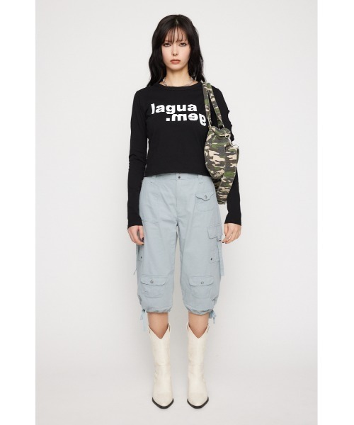 LAGUA GEM(ラグアジェム)の「2WAY POCKET MILITARY パンツ(カーゴパンツ・レディース・アイボリー/ライトブルー/チャコールグレー・X-SMALL/SMALL/MEDIUM)」の8枚目の写真