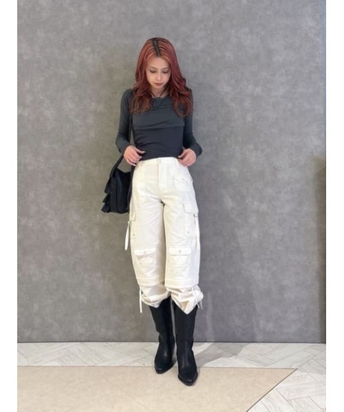 LAGUA GEM(ラグアジェム)の「2WAY POCKET MILITARY パンツ(カーゴパンツ・レディース・アイボリー/ライトブルー/チャコールグレー・X-SMALL/SMALL/MEDIUM)」の20枚目の写真