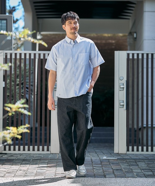 FOUND GOOD（ファウンドグッド）の「オックスSSシャツ（シャツ/ブラウス・メンズ・ホワイト系1/グレー系/ブルー系/ネイビー・XL/L/M）」の10枚目の写真