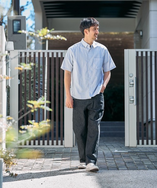 FOUND GOOD（ファウンドグッド）の「オックスSSシャツ（シャツ/ブラウス・メンズ・ホワイト系1/グレー系/ブルー系/ネイビー・XL/L/M）」の11枚目の写真