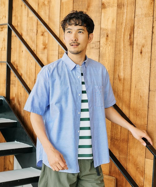 FOUND GOOD（ファウンドグッド）の「オックスSSシャツ（シャツ/ブラウス・メンズ・ホワイト系1/グレー系/ブルー系/ネイビー・XL/L/M）」の14枚目の写真