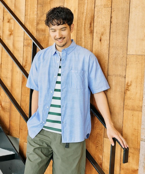 FOUND GOOD（ファウンドグッド）の「オックスSSシャツ（シャツ/ブラウス・メンズ・ホワイト系1/グレー系/ブルー系/ネイビー・XL/L/M）」の15枚目の写真