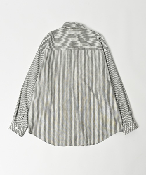 ADAM PATEK（アダムパテック）の「【ADAMPATEK/アダムパテック】striped anarchy shirt/ストライプアナーキーシャツAP2515008（シャツ/ブラウス・メンズ・ブルー/ブラック・1）」の3枚目の写真