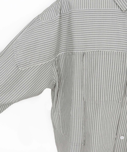 ADAM PATEK（アダムパテック）の「【ADAMPATEK/アダムパテック】striped anarchy shirt/ストライプアナーキーシャツAP2515008（シャツ/ブラウス・メンズ・ブルー/ブラック・1）」の12枚目の写真
