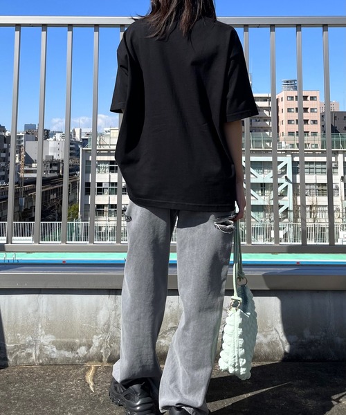 spiritoso(スピリトーゾ)の「【spiritoso】レトロヒッピービッグシルエットTシャツ(CP)(Tシャツ/カットソー・レディース・ネイビー/ブラック/ホワイト・M/L)」の10枚目の写真