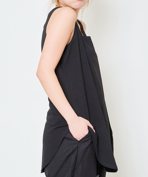 GORGE(ゴージ)の「《ラウンドヘム×ロング丈》万能レイヤードタンク(タンクトップ・レディース・ブラック/オフホワイト・F)」の20枚目の写真