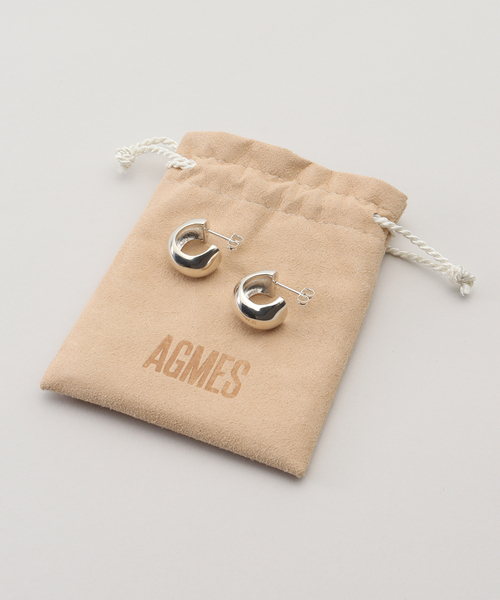 journal standard L'essage(ジャーナルスタンダードレサージュ)の「【AGMES/アグメス】SMALL CELA HOOPS STERLING SILVER:ピアス(両耳)(ピアス(両耳用)・レディース・シルバー・FREE)」の3枚目の写真