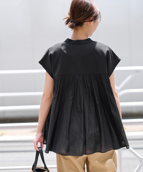 JOURNAL STANDARD relume(ジャーナルスタンダード レリューム)の「《追加》手洗い可 / ボイルピンタックフレンチブラウス(シャツ/ブラウス・レディース・ブラック/ホワイト/ブルー系その他・FREE)」の13枚目の写真