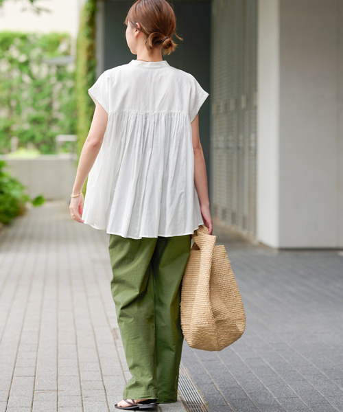 JOURNAL STANDARD relume(ジャーナルスタンダード レリューム)の「《追加》手洗い可 / ボイルピンタックフレンチブラウス(シャツ/ブラウス・レディース・ブラック/ホワイト/ブルー系その他・FREE)」の18枚目の写真