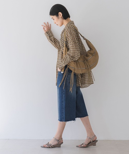 JEANASIS（ジーナシス）の「コットンボイルシアーチェックシャツ/414165（シャツ/ブラウス・レディース・イエロー系その他/ブラウン系その他/ブラック系その他・FREE）」の19枚目の写真