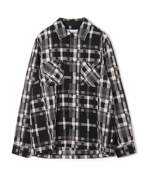 MEN'S BIGI（メンズビギ）の「【Wax London/ワックスロンドン】Whiting バスケット織チェック柄シャツジャケット（ブルゾン・メンズ・ブラック系その他/ネイビー・04/03/02）」の2枚目の写真