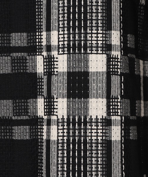 MEN'S BIGI（メンズビギ）の「【Wax London/ワックスロンドン】Whiting バスケット織チェック柄シャツジャケット（ブルゾン・メンズ・ブラック系その他/ネイビー・04/03/02）」の15枚目の写真