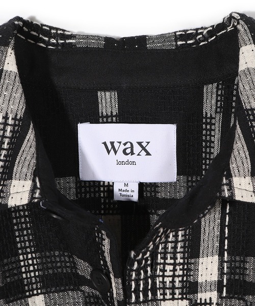 MEN'S BIGI（メンズビギ）の「【Wax London/ワックスロンドン】Whiting バスケット織チェック柄シャツジャケット（ブルゾン・メンズ・ブラック系その他/ネイビー・04/03/02）」の4枚目の写真