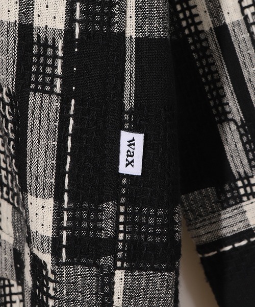 MEN'S BIGI（メンズビギ）の「【Wax London/ワックスロンドン】Whiting バスケット織チェック柄シャツジャケット（ブルゾン・メンズ・ブラック系その他/ネイビー・04/03/02）」の10枚目の写真