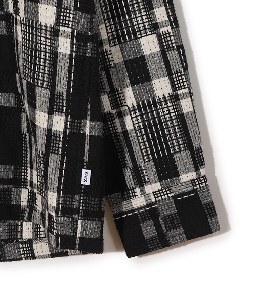 MEN'S BIGI（メンズビギ）の「【Wax London/ワックスロンドン】Whiting バスケット織チェック柄シャツジャケット（ブルゾン・メンズ・ブラック系その他/ネイビー・04/03/02）」の9枚目の写真